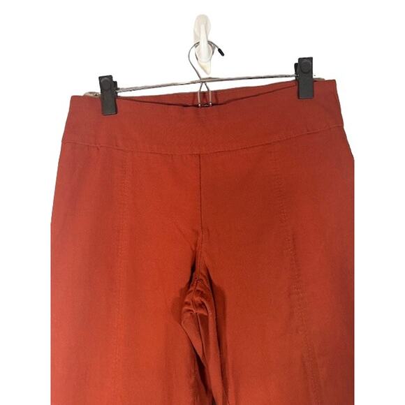 Zac & Rachel Rust Straight Leg Dressy Pull On Pants Women Sz 10 - Picture 3 of 7